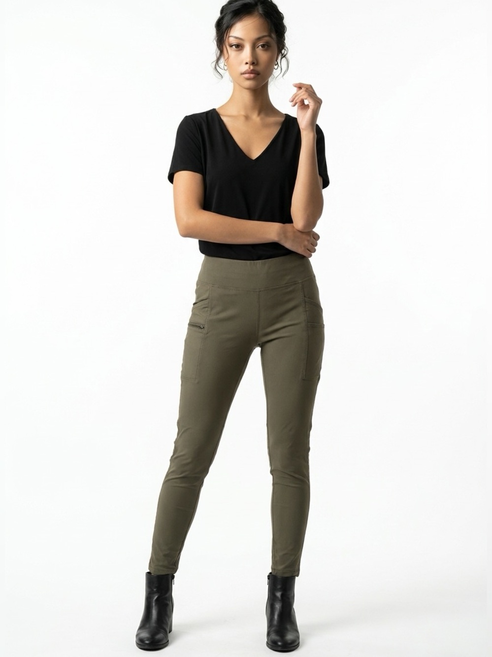 Carhartt Olive Utility Ankle Cargo Pants Size 10 Tall